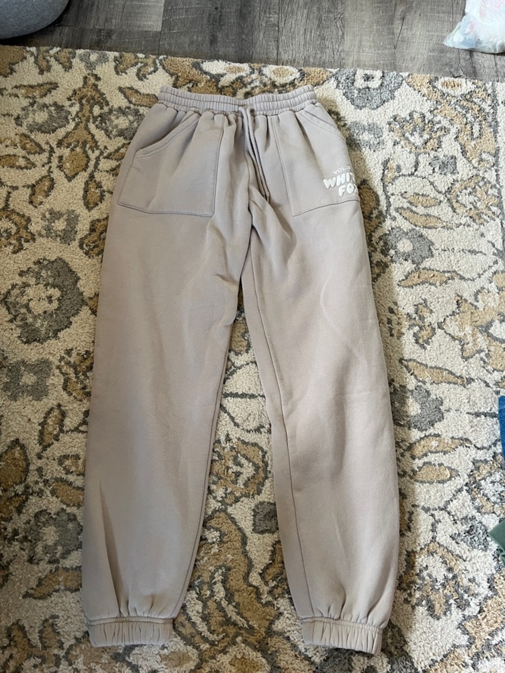 White Fox Boutique Taupe Track Pants